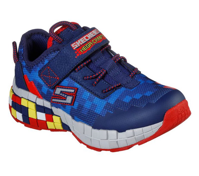 Skechers Pojkar Marinblå/Röda Sneakers - Mega-Craft - Sverige (RICOA-4796)